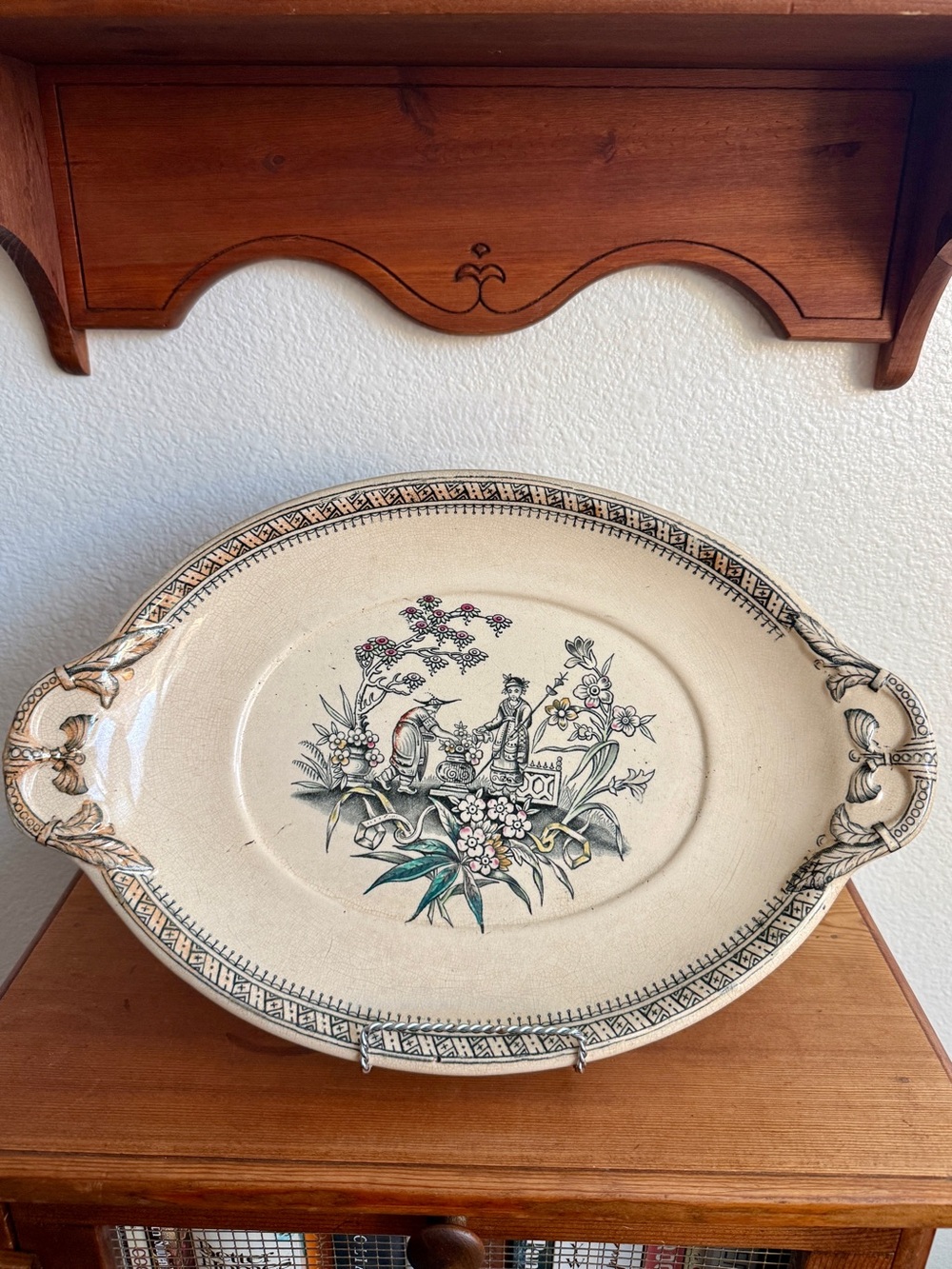 Antique Edge Malkin Platter in “Chang” design (dated between 1875-1895)
